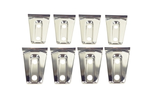 Kentrol 8-Pieces Door Hinge Overlays - Polished Silver  - JK 4Dr