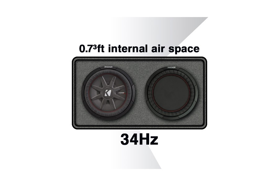 Kicker Car Audio Tuned Passive 12in Radiator for Sub Box Enclosure 