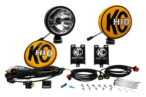 KC HiLites 6in Daylighter HID Pair Pack System Black Housing Spot Pattern