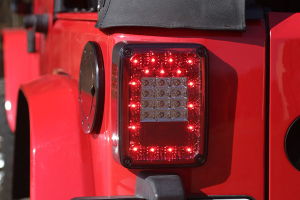 Rugged Ridge LED Tail Light Set, Smoke - JK