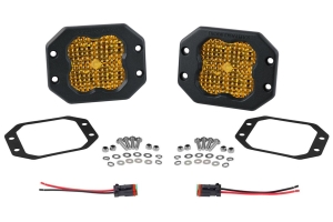Diode Dynamics SS3 Pro Flush Mount LED Pods, ABL Yellow - Flood