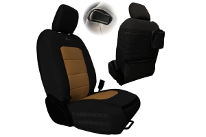 Bartact Tactical Series Front Seat Covers, SRS Air Bag And Non Compliant - Black/Coyote  - JL 2Dr