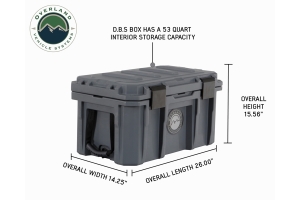 Overland Vehicle Systems 53 QT Dry Box Storage - Dark Grey 
