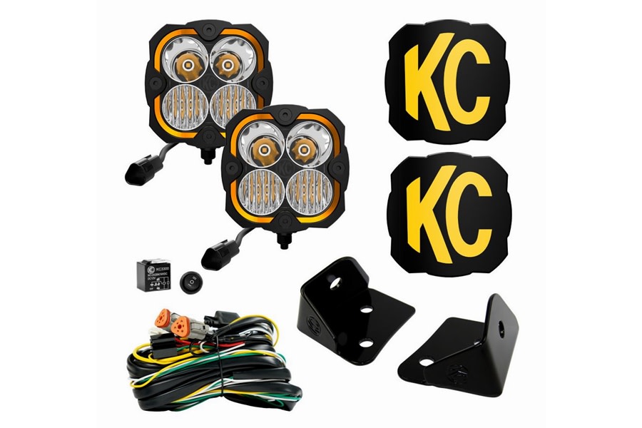 KC HiLites Flex Era 4 2-Light System Kit - Combo - JK
