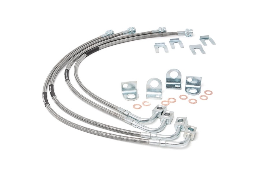 Jeep JK Rough Country Front and Rear Brake Line Kit 46in Lift - Jeep  Rubicon 2007-2018, 89716