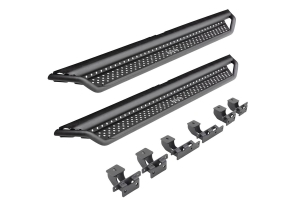 Go Rhino Dominator Extreme D1 Side Steps w/ Brackets - Textured Black - Bronco Sport 2021+ 4Dr