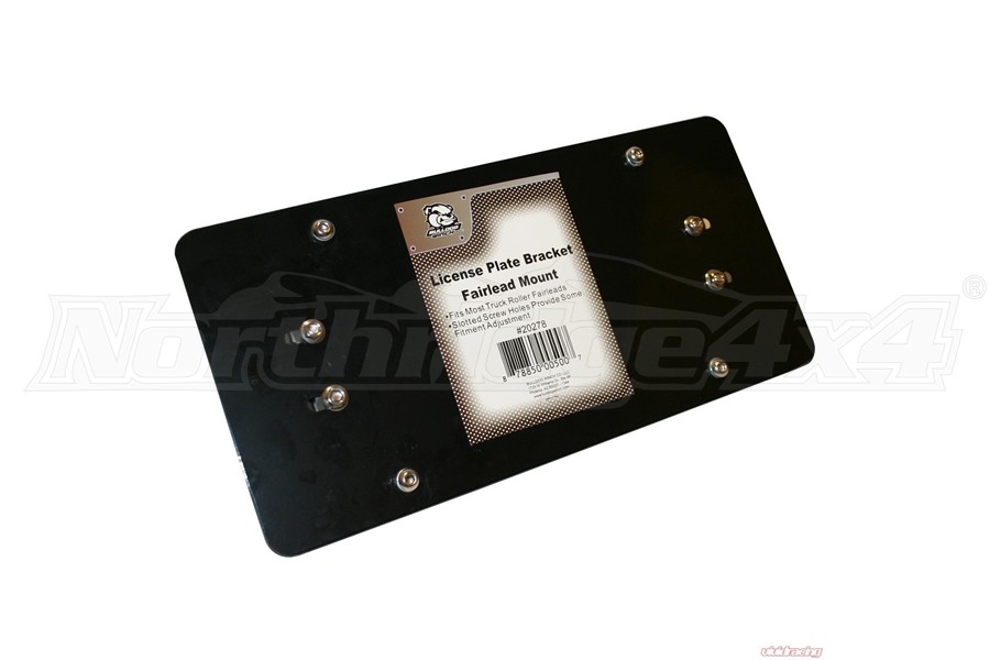 Bulldog Winch License Plate Bracket for Roller Fairleads 20278