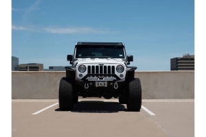 Road Armor Stealth Front Fender Flares w/ Switchback LED DRL - Texture Black - JK 