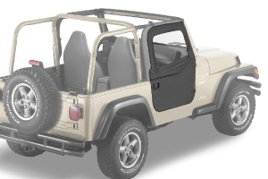 Bestop Full 2-Piece Fabric Doors - Black Diamond - TJ