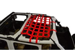 Dirty Dog 4x4 Rear Seat Netting, Red - JL 4Dr