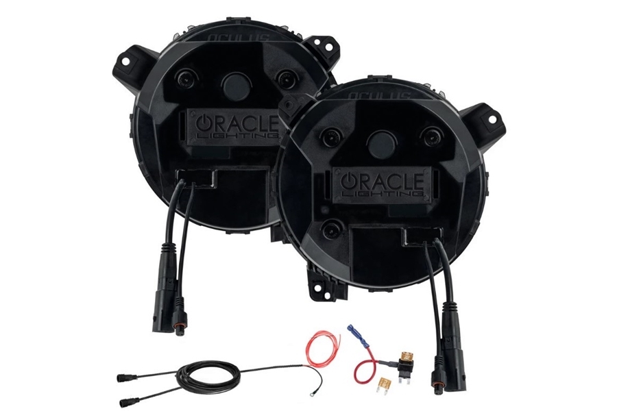 Oracle Oculus Bi-LED Projector Headlights - Satin Silver - JT/JL