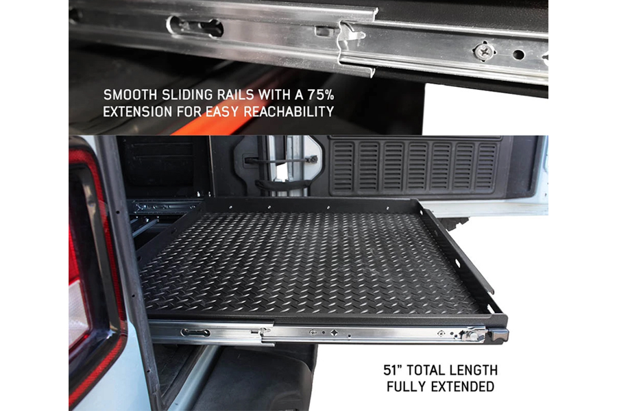 Overland Vehicle Systems Cargo Storage Rack w/Shelf and Sliding Extension - JL