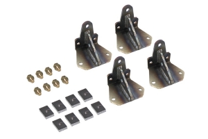 Motobilt Trail Rail Brackets for Cargo Rack - Bare Steel - JT/JL/JK