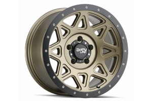 Dirty Life 9305 Theory Series Wheel, Matte Gold w/Matte Black Lip 17X9 5x5  - JT/JL/JK