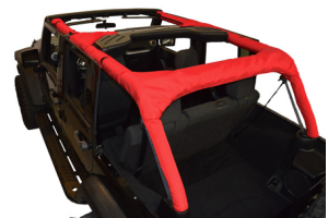 Dirty Dog 4x4 Roll Bar Covers Red - JK 4dr