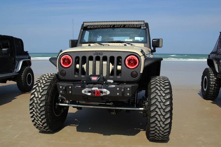 Oracle LED Surface Mount Headlight Halo Kit - ColorSHIFT w/ Simple Controller - JK 2007-2017