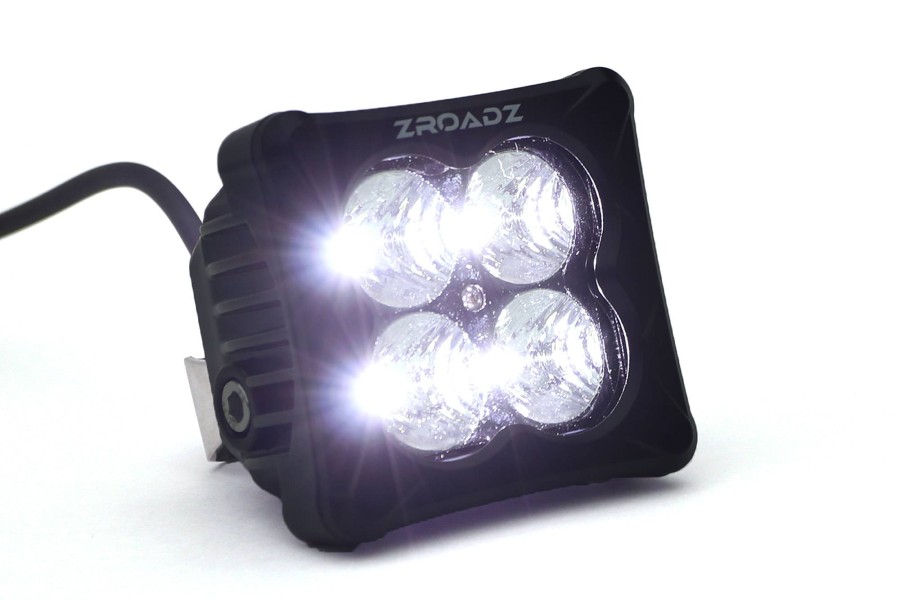 ZROADZ 3-inch LED Light Pod, G2 Series, Bright White, Flood Beam, 1 Piece