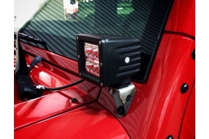 Motobilt A-Pillar LED Cube Light Mount - Black - JK 