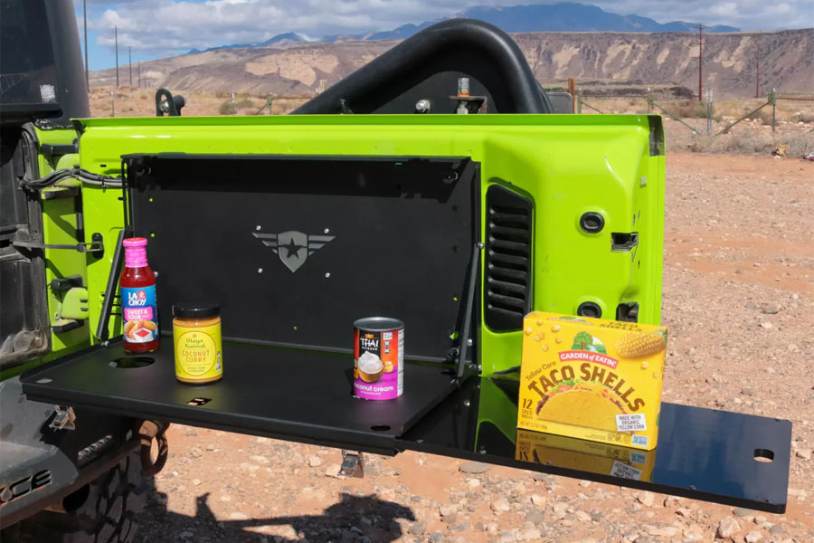Combat Off Road Chow Hall Tailgate Table w/ Food Grade Cutting Board - JK/JL