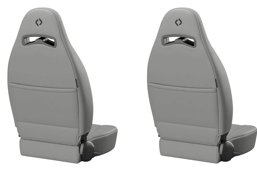 Corbeau Moab Grey Vinyl Seat Pair