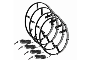 Oracle Double LED Illuminated Wheel Rings, Double Row - Blue