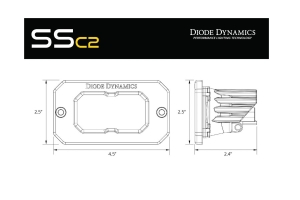 Diode Dynamics SSC2 2IN Pro Flush Mount LED Fog Pod, ABL 