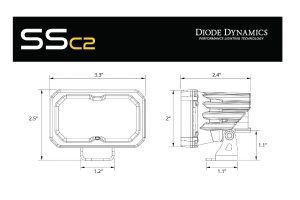 Diode Dynamics SSC2 2IN Pro LED Fog Pod, WBL