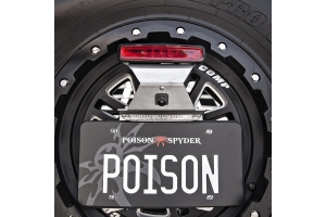 Poison Spyder Frame Mounted Tire Carrier w/ Camera Mount - Black - JL 