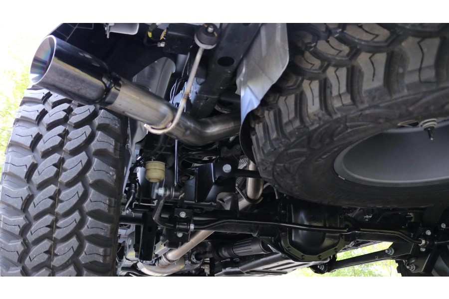 Corsa Performance 3in Cat-Back Single Side Exit Exhaust System - Black - JT 3.6L 