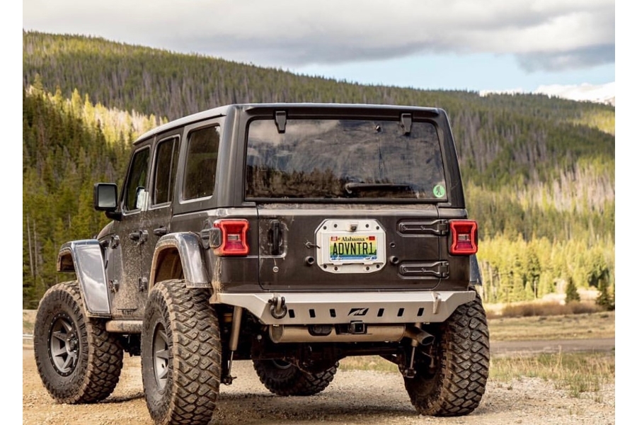 Motobilt Crusher Rear Bumper - Bare Steel - JL 