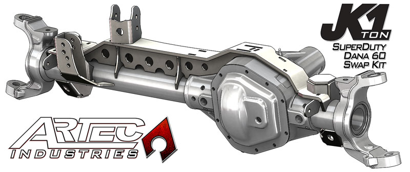 Artec Industries JK 1 TON - SUPERDUTY 05+ Front Dana 60 Swap Kit - w/ Adjustable Truss Upper Link Mount - Single - JK