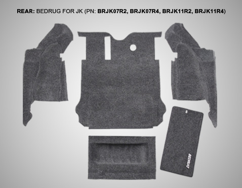 Bedrug Rear Floor Kit - JK 2dr 2011+
