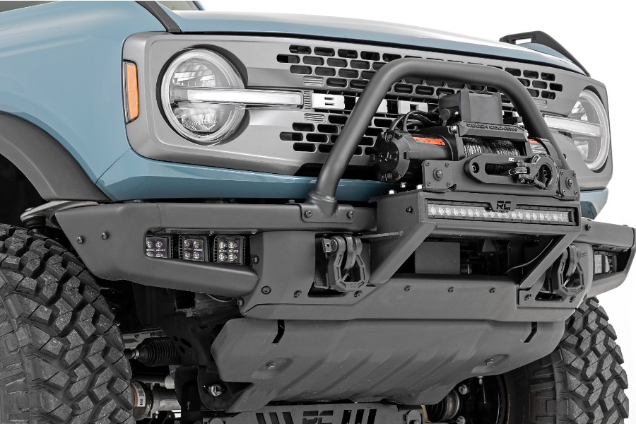 Rough Country Triple 2in Cube Fog Light Mount Kit, Amber DRL - Bronco 2021+