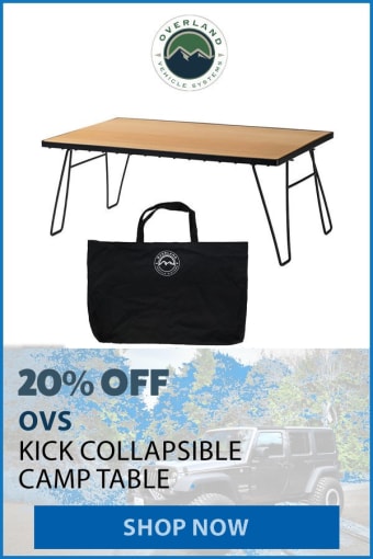 OVERLAND VEHICLE SYSTEMS CAMP TABLE 20% OFF