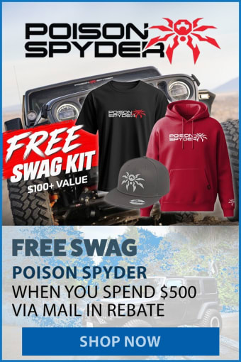 POISON SPYDER FREE SWAG WITH $500 PURCHASE