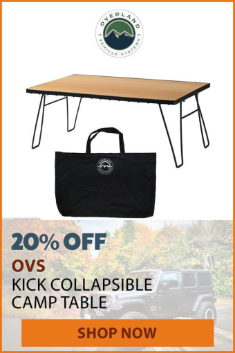 OVERLAND VEHICLE SYSTEMS CAMP TABLE 20% OFF