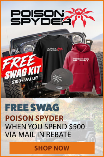POISON SPYDER FREE SWAG WITH $500 PURCHASE