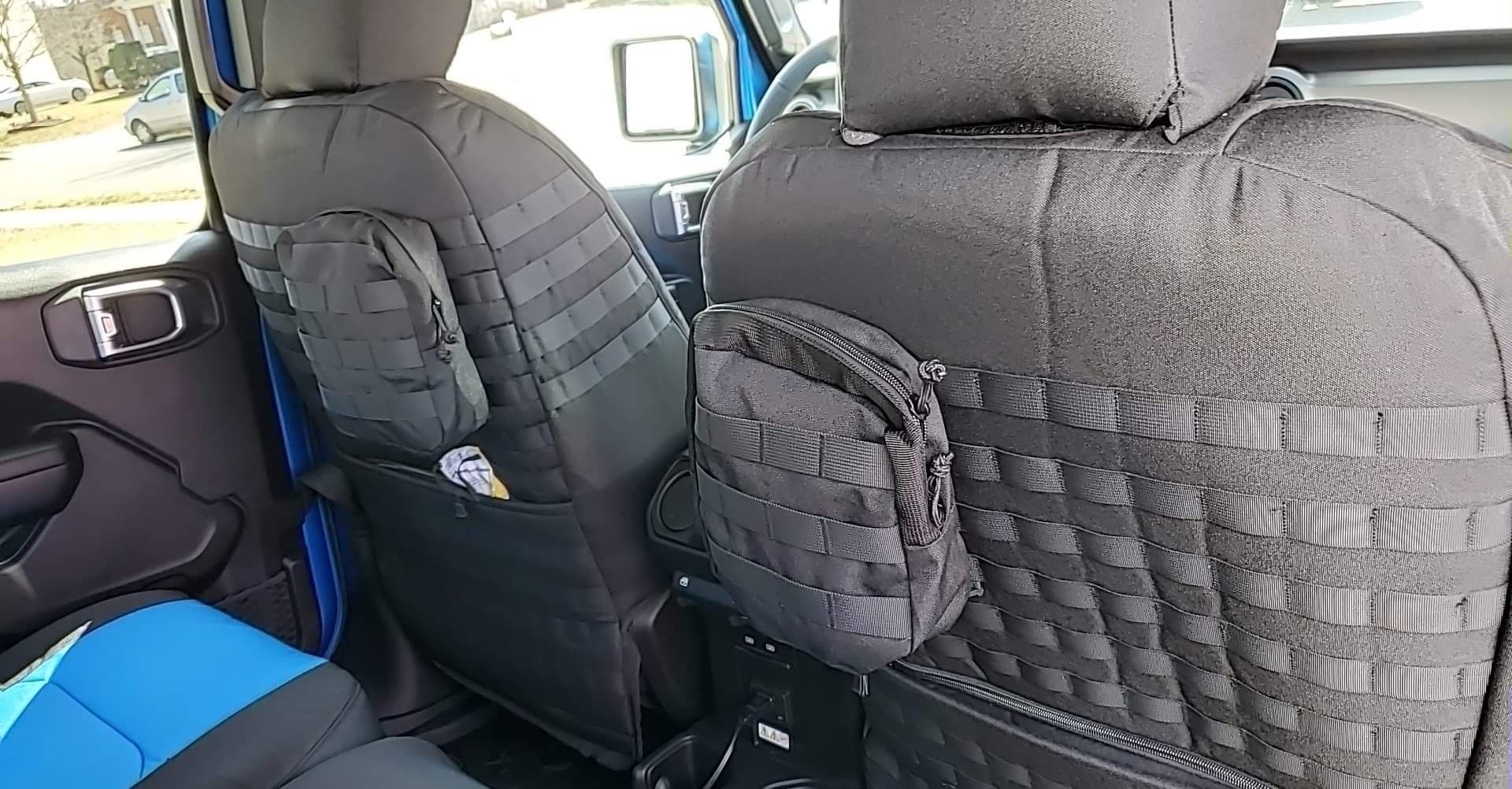 User Media for: Bartact Tactical Series Front Seat Covers - Black/Blue - JT