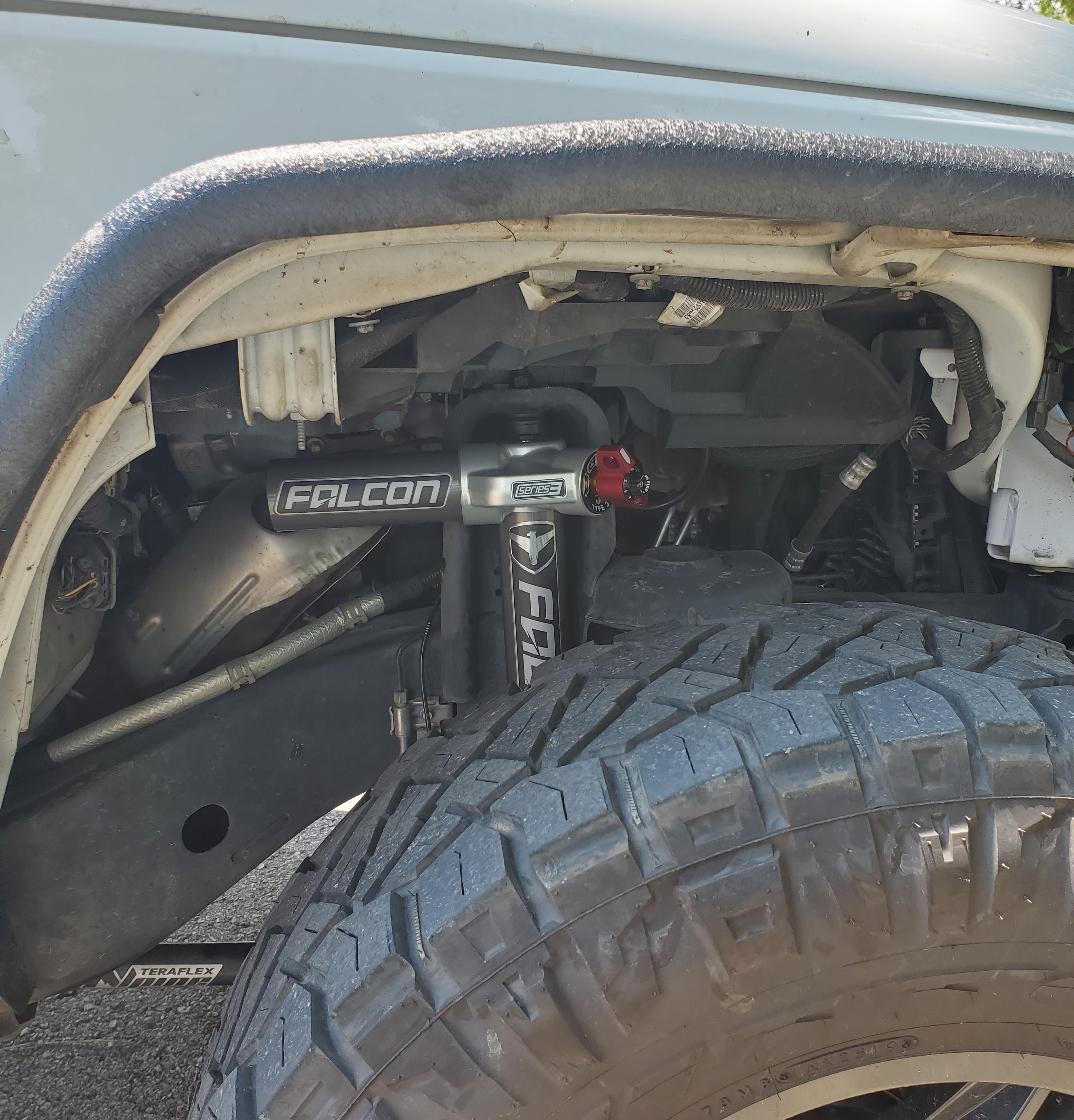 User Media for: Teraflex Falcon Series 3.3 Adjustable Piggyback Shocks Front & Rear Kit 1.5-2.5in Lift - JK 4DR