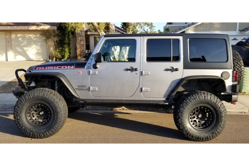 Hutchinson Rock Monster Beadlock Wheel wBlack Caps Matte Black 17x85