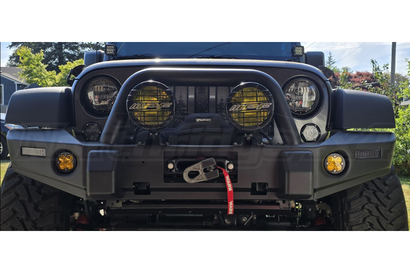 ARB Deluxe Front Bumper w/ Winch Bull Bar Black (Part Number: 3450230) User Media for: ARB Deluxe Front Bumper w/ Winch Bull Bar Black - JK