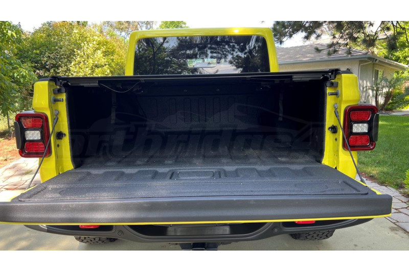 Rugged Ridge Armis Hard Folding Tonneau Bed Cover w/ LINE-X ( Part Number: RGR13550.24) Rugged Ridge Armis Hard Folding Tonneau Bed Cover w/ LINE-X ( Part Number: 13550.24)