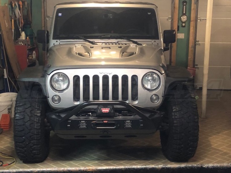 Poison Spyder Bruiser Front Bumper w/ Brawler Bar & Shackle Tabs, Powder Coated (Part Number: 17-57-010DBTP1) User Media for: Poison Spyder Bruiser Front Bumper w/ Brawler Bar & Shackle Tabs, Powder Coated - JK
