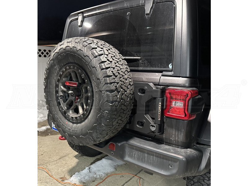 Jeep Jl Teraflex Alpha Hd Hinged Spare Tire Carrier And Adjustable Spare Tire Mount Kit X In