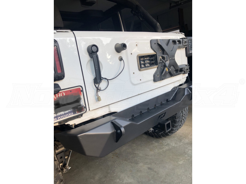 Motobilt Rear Stubby Bumper - Bare Steel (Part Number: MB1010) User Media for: Motobilt Rear Stubby Bumper - Bare Steel - JK