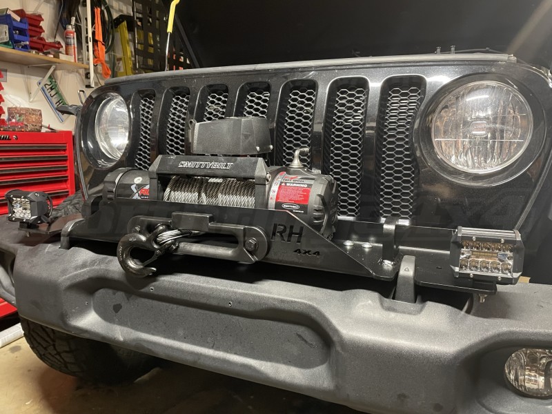 Rock Hard 4x4 Winch Guard with Light Mount Hoop (Part Number: RH-90207) User Media for: Rock Hard 4x4 Winch Guard with Light Mount Hoop - JT/JL