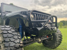 Motobilt Front Bumper w/ Grill Hoop and Bull Bar - Bare Steel  ( Part Number: MB1069-L-B)