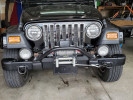 Rock Hard 4x4 Shorty Winch Guard with Light Tabs (bolt on) ( Part Number: RH-4015)