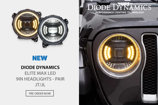  NEW DIODE DYNAMICS ELITE MAX LED 9IN HEADLIGHTS - PAIR JTIL PREORDER NOW 