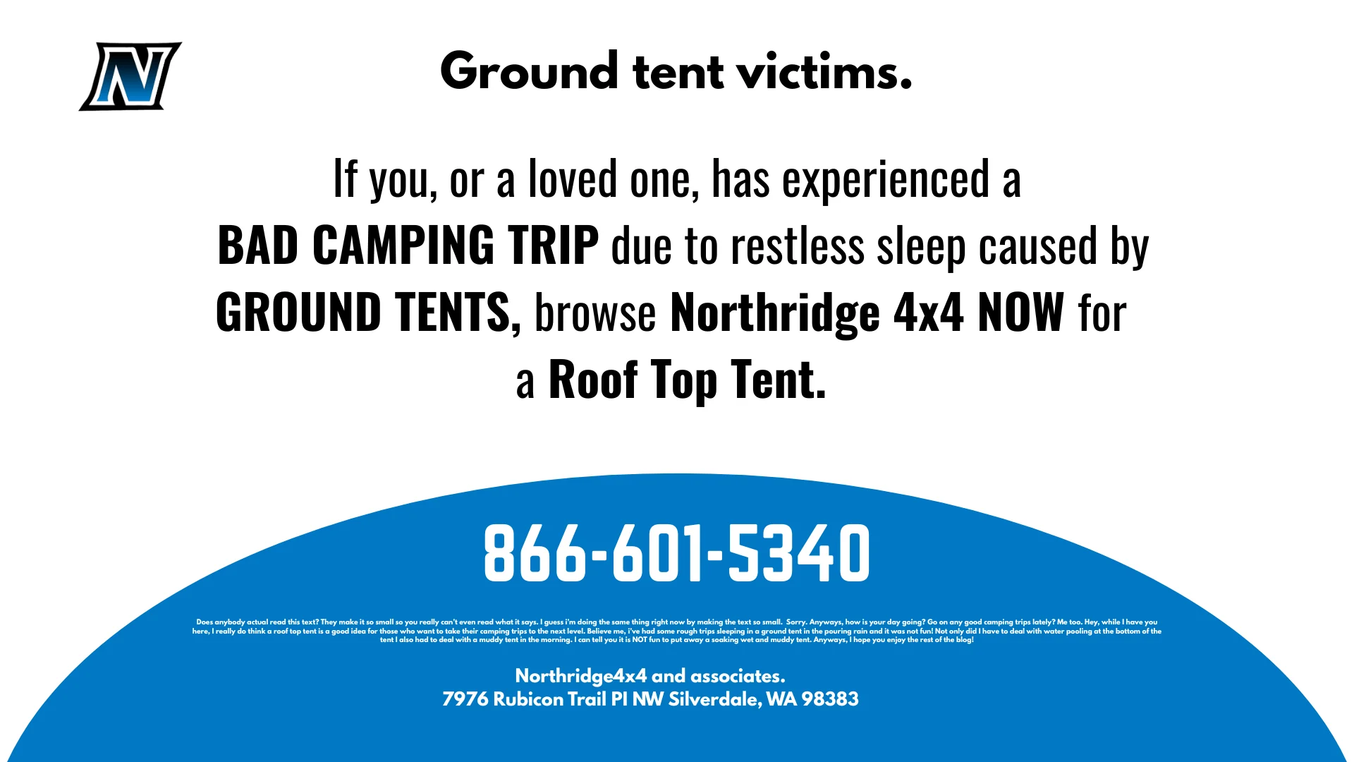 Ground tent victims parody image